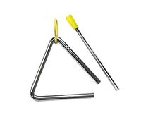 Triangolo per percussioni a mano, triangolo in metallo con strumento a percussione manuale percussore con suono squisito per l'intrattenimento educativo musicale Orff (4 Inch (102mm ID, 3.8mm