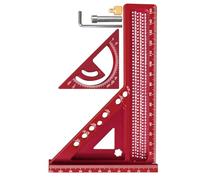 Triangolo professionale Righello Caratteristica superfici anodizzate migliora la durevolezza Righello di misurazione multiangolo per disegno tecnico Combinazione Triangolo
