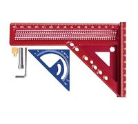 Triangolo professionale Righello Caratteristica superfici anodizzate migliora la durevolezza Righello di misurazione multiangolo per disegno tecnico Combinazione Triangolo