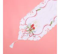 Triangolo Runner Natale Ricamo Tovaglia Copritavolo Lungo Decor per Home