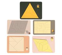 Triangolo Tangram Puzzle - Giocattolo Educativo in Legno Colorato, Sfide Cognitive Cerebrali, Gioco di apprendimento Cognitivo, Attività Di Gioco in Classico, Attrezzature Per Lo Sviluppo delle