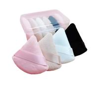 Triangolo Velluto Soffio for Pizza Farina for Pizza Mini Trucco Viso Spugna Cosmetici Lavabile Strumento for Il Trucco Leggero (Color : White 1Pc)