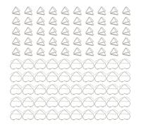 Triangular and Love Heart Double Layer 3D Metal Paper Clips Bookmarks, Rust - Resistant Shaped Paperclips for Students, Teachers, Office and Home Use