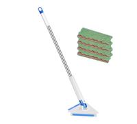 Triangular Cleaning Mop - 360 Degree Rotatable Floor Cleaner, Four Pad Mop, 47 Inch Extendable Handle | Household Tool, Multi-Surfaces Cleaning Accessory For Doors, Window, Furniture, Bedroom, House