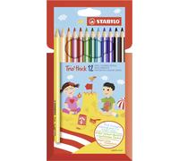 Triangular Colouring Pencil - STABILO Trio thick - Pack of 12 - Assorted Colours