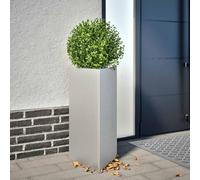 Triangular Garden Planter 40x40x75 cm Zinc Coated Steel - Rustproof Outdoor Flower Pot for Balcony Patio Decor Deep Space for Plants Herbs Flowers Weed Pest Protection - Durable Modern Design