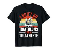 Triathlon da triathlon in stile retrò vintage Maglietta