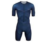 Triathlon Tri Suit Elite Manica Corta Uomo Trisuit PRO Manica Corta Trisuit Manica Corta Maglia Bici, 5, 5XL