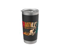 Triatleta quando un singolo atleta di triathlon retrò Triathlon Bicchiere termico in acciaio inox doppia parete