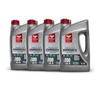 TRIAX Kompressor MV ISO 100 (SAE 30) - Olio Compressore Aria 100% Sintetico, Non Detergente - Alta Resistenza Termica, Vita 20 000 Ore - Per Compressori a Palette, Vite, Rotativi (4 gallon)