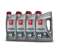 TRIAX Kompressor MV ISO 46 / SAE 20 Olio Completamente Sintetico per Compressori d’Aria Rotativi a Palette a Vite Alternativi e Pompe a Vuoto - Alta Temperatura - Vita del Fluido fino a 20.000 Ore