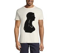 Tribal Native American Woman Crew Neck Cotone Uomo T-Shirt Naturale, Naturale, M