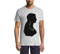 Tribal Native American Woman Crew Neck Cotton T-Shirt Uomo Ash, Cenere, L