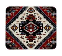 Tribal Navajo And Native (2) Tappetino per Mouse Bordo Cucito Tappetini Mouse Lavabile Mousepad per Pc Laptop Lavoro 25X30Cm