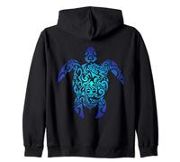 Tribal Sea Turtle Gift Hawaii Islander Polynesian Maori Art Felpa con Cappuccio