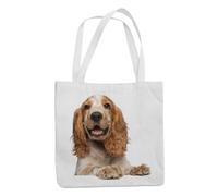 Tribal T-Shirts Regali Cocker Spaniel: borsa regalo per cani in 100% cotone con stampa digitale, borsa a tracolla riutilizzabile ecologica, regalo a tema cane per donne, 42 x 38 cm, design resistente