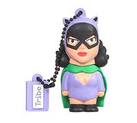 Tribe - Chiavetta USB 16 GB Cat Woman - Memoria Flash Drive 2.0, Personaggio Originale DC Comics, Pennetta USB Compatibile con Windows, Linux e Mac