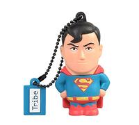 Tribe - Chiavetta USB 16 GB Superman - Memoria Flash Drive 2.0, Personaggio Originale DC Comics, Pennetta USB Compatibile con Windows, Linux e Mac