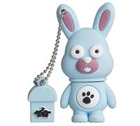 Tribe FD001326 Animals (Animali) The Originals Pendrive 4 GB Simpatiche Chiavette USB Flash Drive 2.0 Memory Stick Archiviazione Dati, Portachiavi, Cirillo il Coniglio, Azzurro