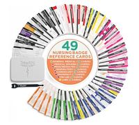Tribe RN BadgeGuru 2.0 by - Set di 44 badge infermieristici per infermieristica - Set completo di badge clinici per infermieri progettati da infermieri per studenti e compagni di terapia intensiva