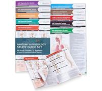 Tribe RN Guide di studio di anatomia e fisiologia - Set di 10 guide di anatomia umana per studenti infermieristici, scuola, università, professioni mediche - 12 argomenti sui sistemi corporei con