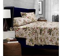 Tribeca Living 300TCSolidPrintedPercaleLenzuola, Cotone, Maui Multi, King Size
