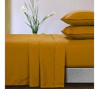 Tribeca Living Microfibra 110-GSM Deep Pocket Sheet Set Queen Senape