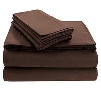 Tribeca Living Oslo 141,7 Gram Flanella Stampato Extra Deep Pocket Sheet Set, Chocolate, Queen Sheet Set