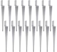 TRIBECCO 16x Supporto universale per pali da infilare L, supporto per pali zincato a fuoco, manicotto per pali, supporto per pali a terra, manicotto per pali a terra, supporto per pali in acciaio