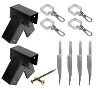 TRIBECCO Kit per la costruzione di un'altalena per parco giochi, altalena da giardino, per bambini, prodotto nell'Unione Europea, nero, 100°