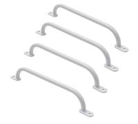 TRIBECCO Maniglie da arrampicata per interni ed esterni, maniglie in metallo per parco giochi, arrampicata, torre da gioco, letto a soppalco, scala e parete per arrampicata (550 mm, grigio, 4 pezzi)