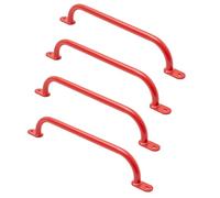 TRIBECCO Maniglie di supporto per arrampicata per esterni e interni, maniglie in metallo per parco giochi, arrampicata, gioco torre, letto alto, scala e parete per arrampicata (550 mm, rosso, 4 pezzi)