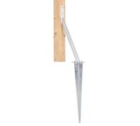 TRIBECCO® Sturmanker da inserire, 1 pezzo, 590 x 320 x 535 mm, Ancoraggio a vento con picchetto per stabilizzare recinzioni e pareti frangivista, zincato a caldo, per interni ed esterni (impatto)