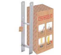 TRIBECCO® Supporto per pali a H per calcestruzzo (121 x 121/600) zincato a caldo, altezza totale: 600 mm, spessore materiale: 5 mm, larghezza della luce: 120 mm