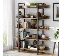 Tribesigns Scaffale portaoggetti Scaffale in piedi Scaffale industriale robusto a 5 livelli con telaio in tubo di ferro