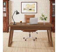 Tribesigns Scrivania Direttoriale per Ufficio Casa, 140 cm Scrivania in Legno co