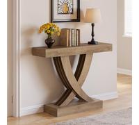 Tribesigns Tavolo da consolle sottile, 110 x 30 x 85 cm, Table d’appoint étroite avec base en forme de X, Style industriel et campagne, Table de salon pour entrée et couloir