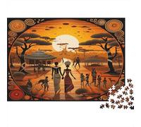 Tribù africana Puzzle Per Adulti |Soleset| 1000pcs (75x50cm) Puzzle Giochi EduGattoivi,decorazioni Per La Casa