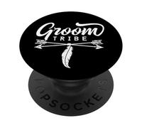 Tribù dello sposo abbinato carino freccia matrimonio addio al celibato PopSockets PopGrip Adesivo
