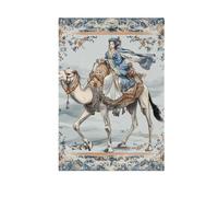 Tribù etnica cinese Camel Woman Vintage vacanze cantiere bandiere per esterni banner per la decorazione del portico 28x40 doppia faccia