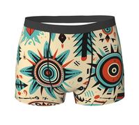 tribù Geometrica Nativa del Sud-Ovest Uomo Boxer Shorts Moda Slip Mutande Traspiranti Mutande L