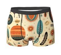 tribù Nativa del Sud-Ovest Geometrica Uomo Boxer Shorts Classico Boxer Aderenti Elastico Underwear L