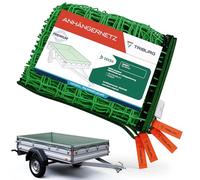 TRIBURG Anhängernetz 2 x 3 mit Eckmarkierungen und Randverstärkung - Anhängernetz mit Gummizug für optimale Ladungssicherung - Anhängernetz mit Gummiseil