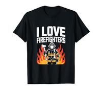 Tributo eroico I Love Firefighters Maglietta