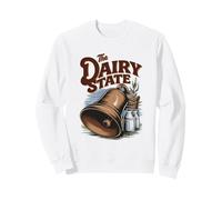 Tributo Vintage Wisconsin Stato del Latte Felpa