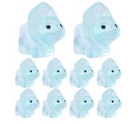 Triceratopi fosforescenti - 10 x sculture di dinosauro in resina luminose | Miniature di dinosauri che brillano nell'oscurità, decorazione del giardino fatato, per l'arredamento