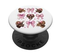 Triceratopo Dinosauro Ragazza Coquette Bow Rosa Mamma PopSockets PopGrip Adesivo