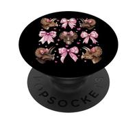 Triceratopo Dinosauro Ragazza Coquette Bow Rosa Mamma PopSockets PopGrip Adesivo