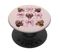 Triceratopo Dinosauro Ragazza Coquette Bow Rosa Mamma PopSockets PopGrip Adesivo