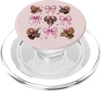 Triceratopo Dinosauro Ragazza Coquette Bow Rosa Mamma PopSockets PopGrip per MagSafe